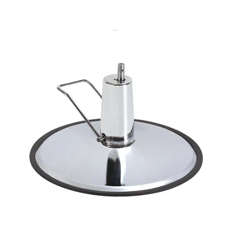 Polished Chrome Round Base With Hydraulic Pump 1 Polished Chrome Round Base With Hydraulic Pump