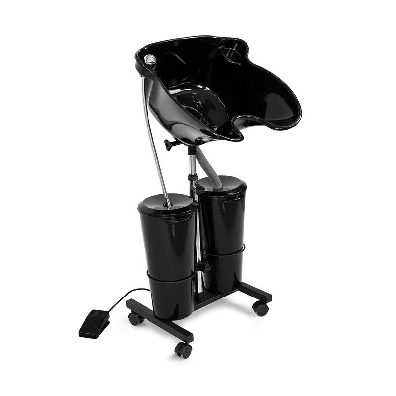 Portable Shampoo Bowl Sink With Two Buckets 1 Lavabo Portátil para Champú con Dos Cubos