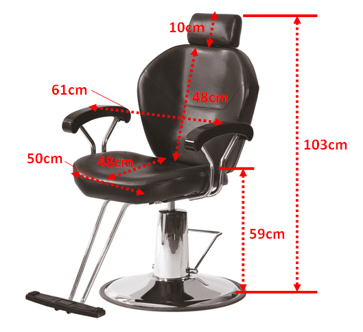 Eco Comfort Barber Reclining Chair 4 Sillón Reclinable de Barbero Eco Comfort