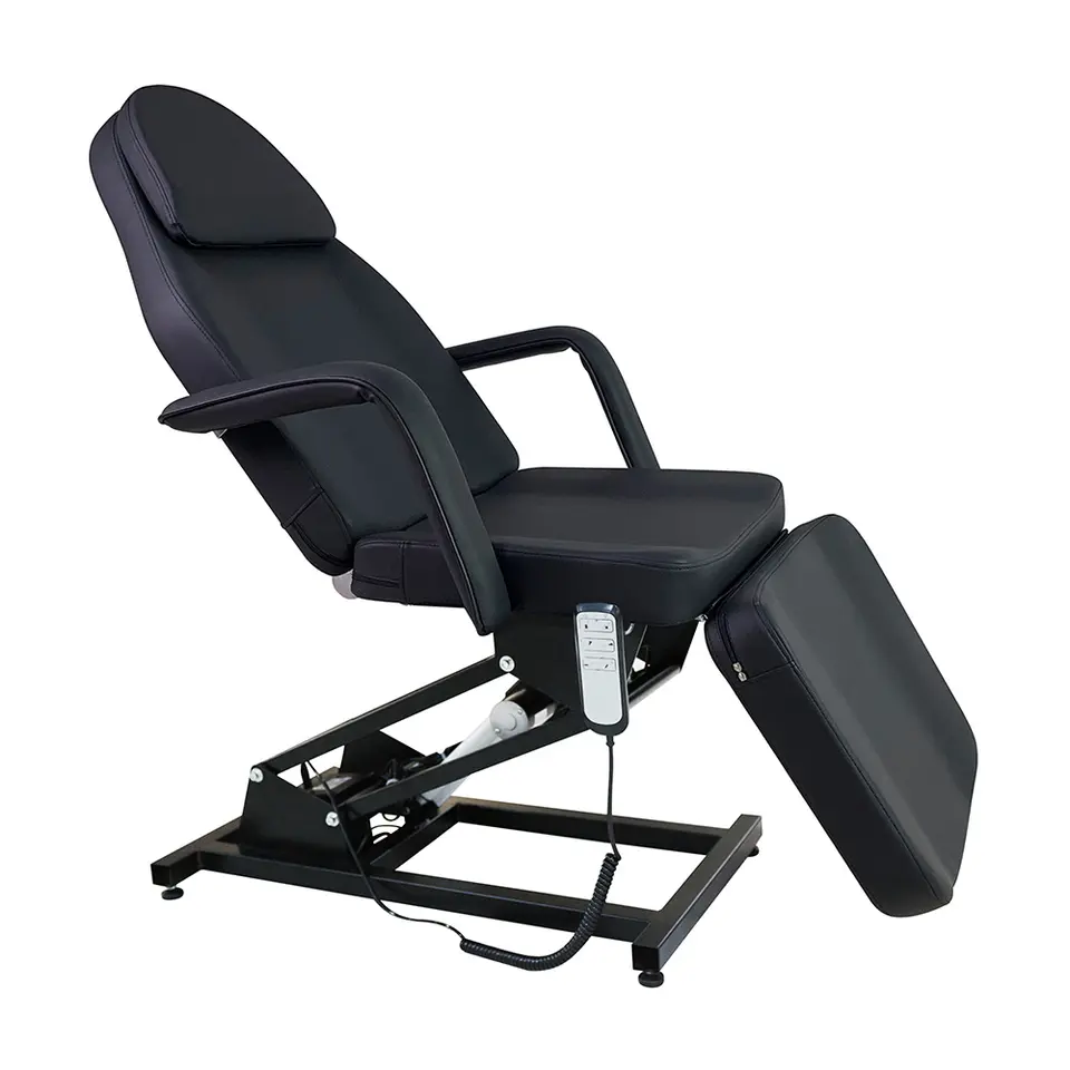 Lift-Enabled Beauty Massage Chair 1 Sillón de Masaje de Belleza con Elevación Negra