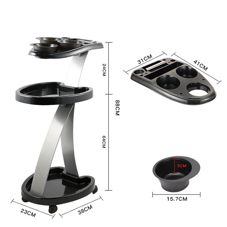 Flybridge Hair Coloring Salon Trolley Cart 2 Flybridge Hair Coloring Salon Trolley Cart