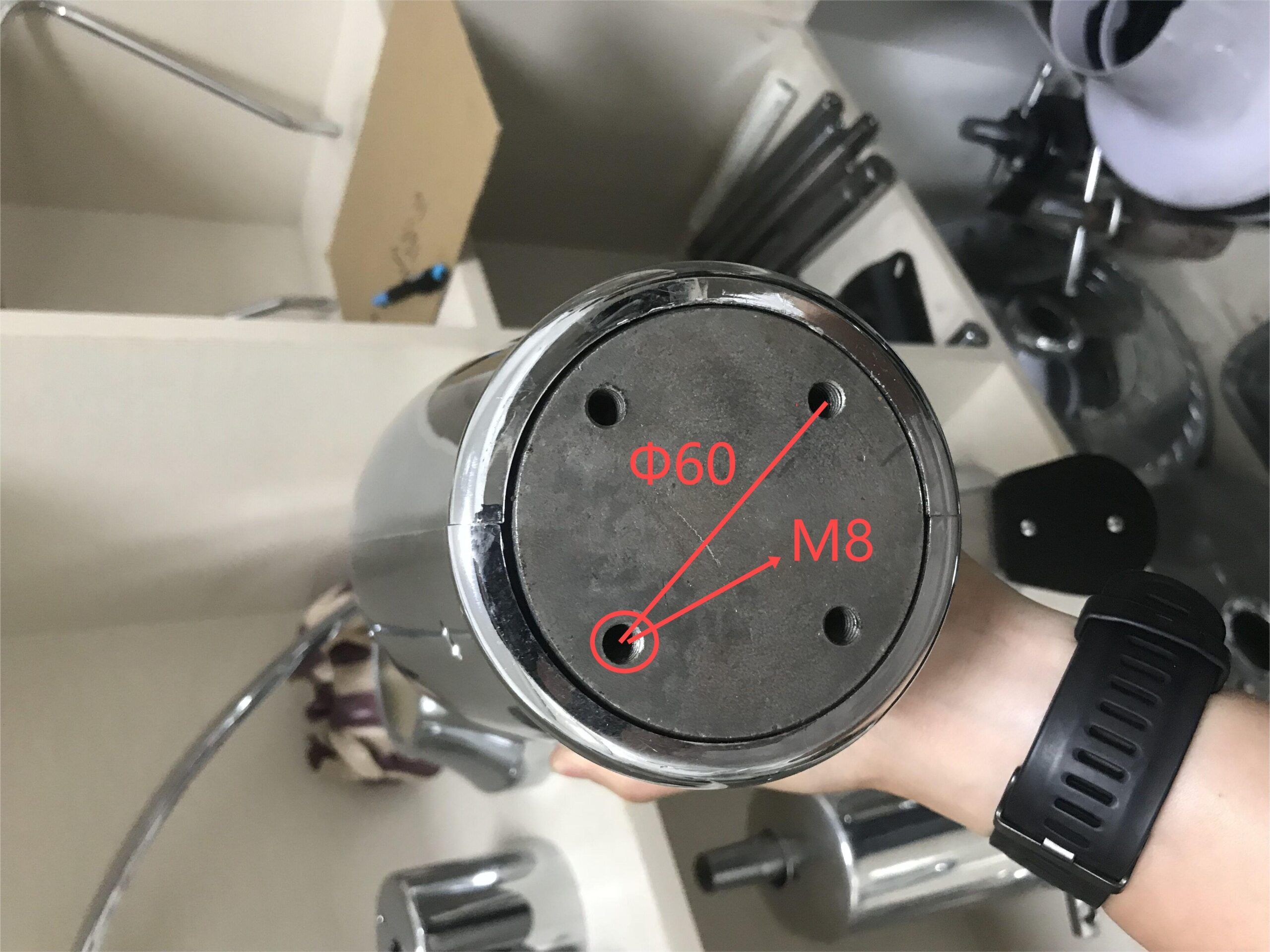 Brushed Stainless Steel Square Base With Hydraulic Pump 3 Styling Chair Flat Bottom Hydraulic Pump DB02