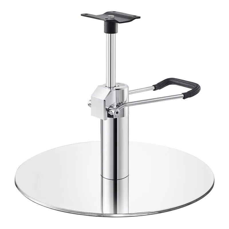 Brushed Stainless Steel Circle Base With Hydraulic Pump 1 Base Circular de Acero Inoxidable Cepillado con Bomba Hidráulica