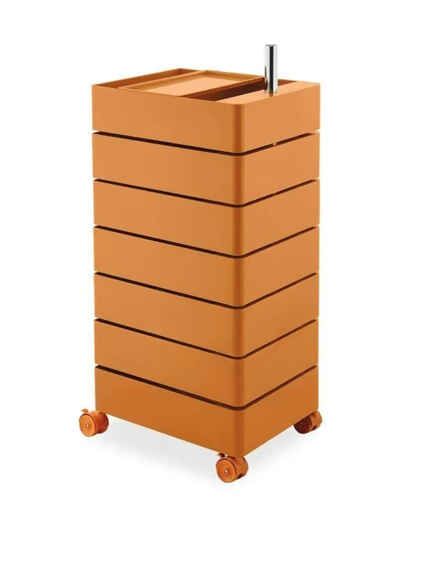 360° Rotating ABS Salon Trolley Cart with Swivel Drawers 2 Carrito de peluquería ABS giratorio de 360° con cajones giratorios