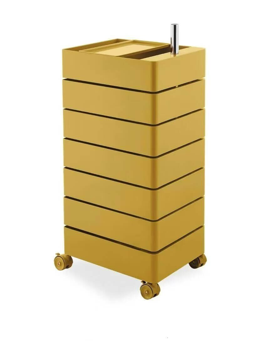 360° Rotating ABS Salon Trolley Cart with Swivel Drawers 1 Carrito de peluquería ABS giratorio de 360° con cajones giratorios