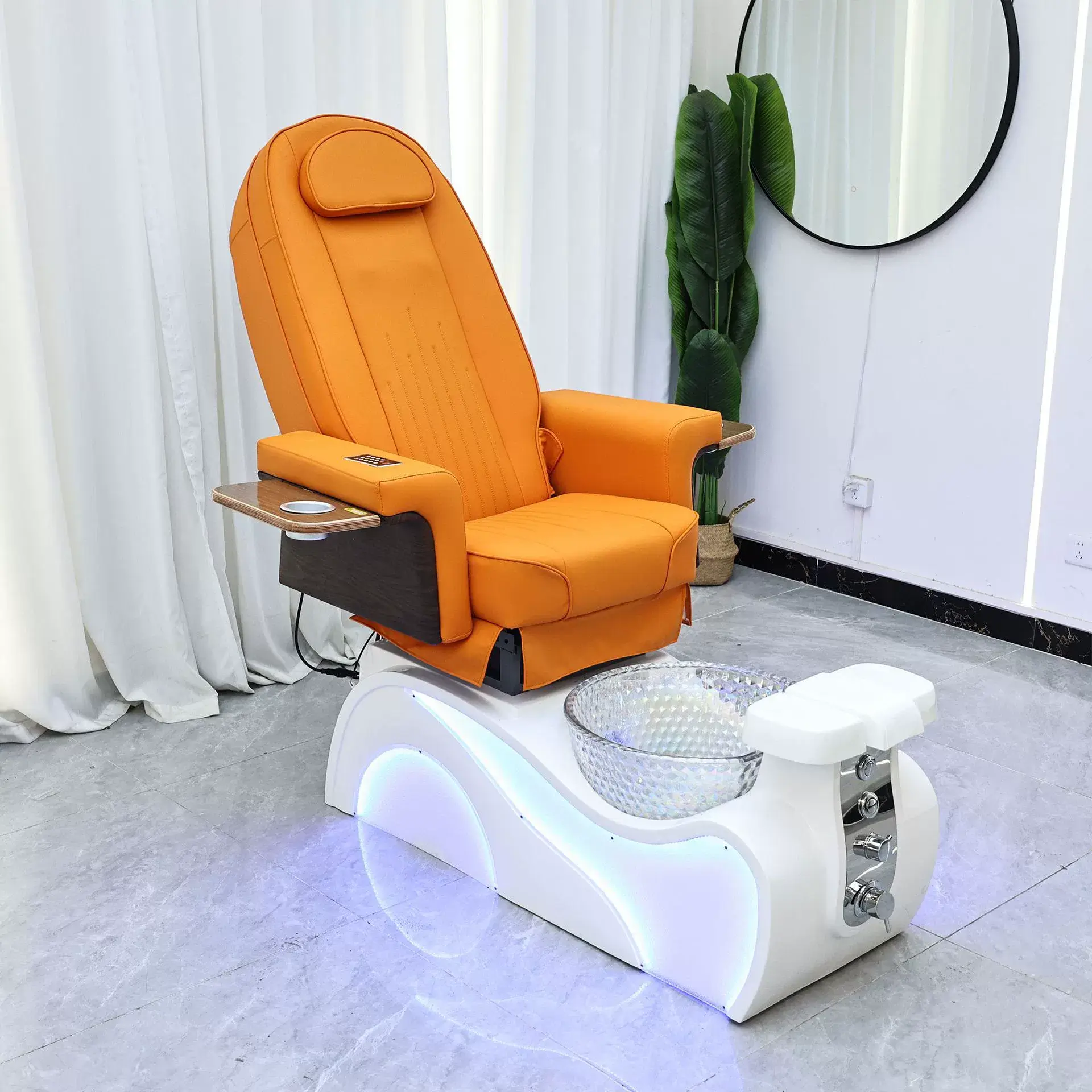 Luxury Robotic Roller Massage Pedicure Chair with Crystal Glass Bowl 2 34001-1 pedicure chair