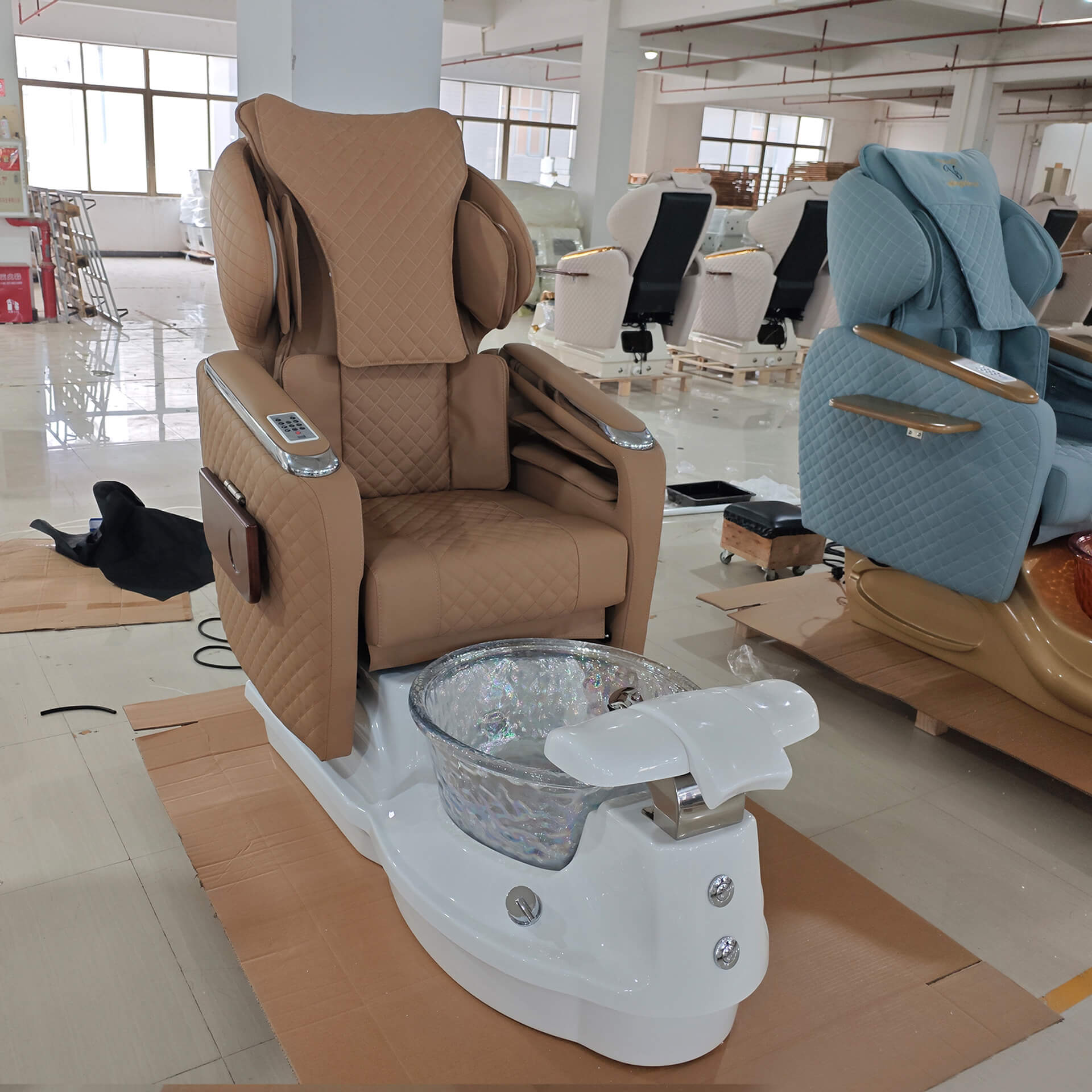 Luxury Shiatsu Massage Pedicure Chair with Rose Gold Glass Bowl & UV-Shielded Base 2 Luxury Shiatsu Massage Pedicure Chair with Rose Gold Glass Bowl & UV-Shielded Base - 图片 2