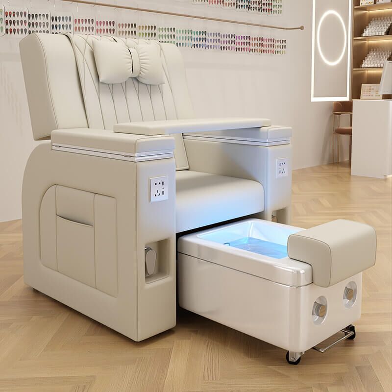 Classic Split-Type Retractable Pedicure Sofa Chair with Acrylic Foot Basin 3 34005-2