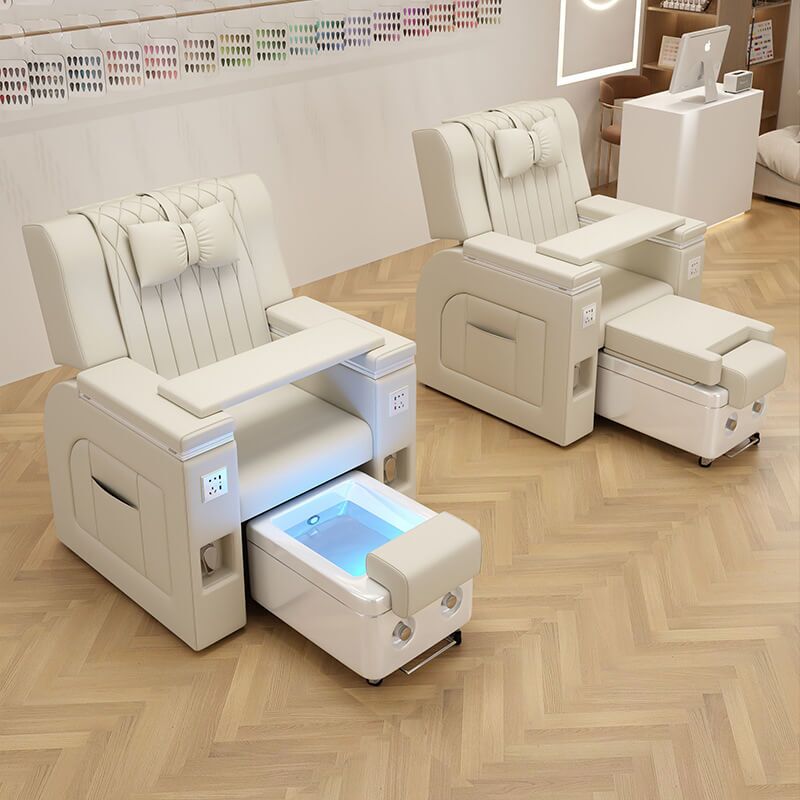 Classic Split-Type Retractable Pedicure Sofa Chair with Acrylic Foot Basin 4 34005-3